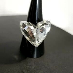 Swarovski crystal heart ring.